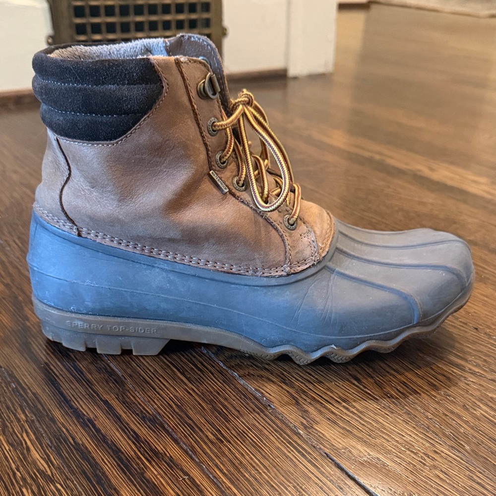 Sperry Men’s Tan and Gray Lace-Up Waterproof Work Boots - Picture 6 of 12